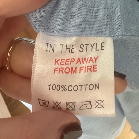 LORNA LUXE BLUE 'PADIERNA' GRADUATED HEM TRAPEZE DRESS - High Low Dress - Picture 13 of 13